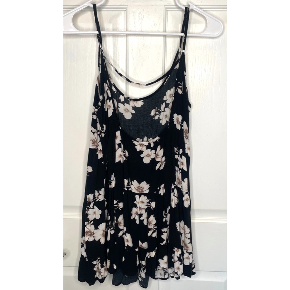 Brandy Melville Women's Tiered Babydoll Dress Tunic One Size Boho Floral Cowgirl - Picture 4 of 10
